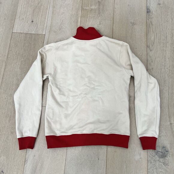 Mini Cooper Beige Red Full Zip Jacket Women Small Spell Out MINI Logo - Picture 7 of 9